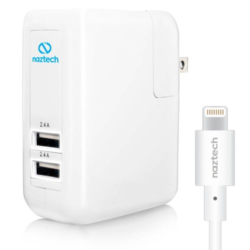 Naztech Chargeur USB Double 4.8A Lightning Blanc Naztech Chargeur USB Double 4.8A Lightning Blanc