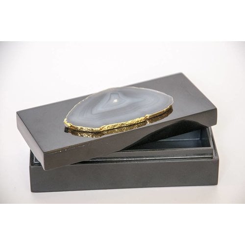Object-Black box with agate Object-Black box with agate