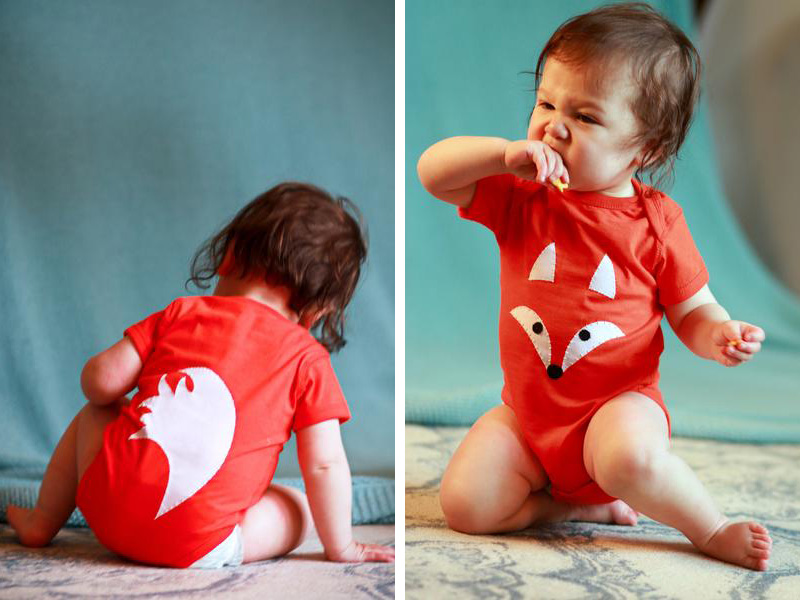 forai fox baby onesie