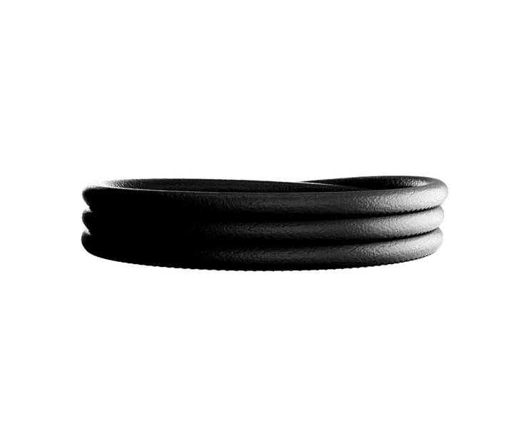 Reb Bracelet Leather Triple Black Vinette Rose Boutique Rebecca Triple Wrap Leather Bracelet Black