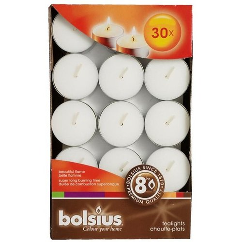 Bolsius Bolsius TeaLight 8hour Burn Time 30 Ct Box Bolsius Bolsius TeaLight 8hour Burn Time 30 Ct Box