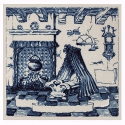 Delft Blue Crib Tile 6X6 Delft Blue Crib Tile 6X6