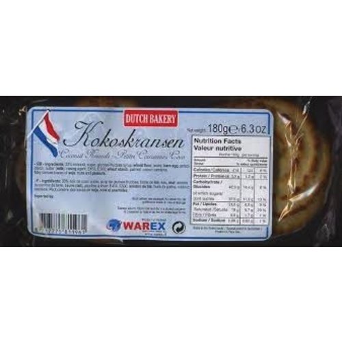 Dutch Bakery Coconut Ring Kokoskransen 6.3 Oz Dutch Bakery Coconut Ring Kokoskransen 6.3 Oz