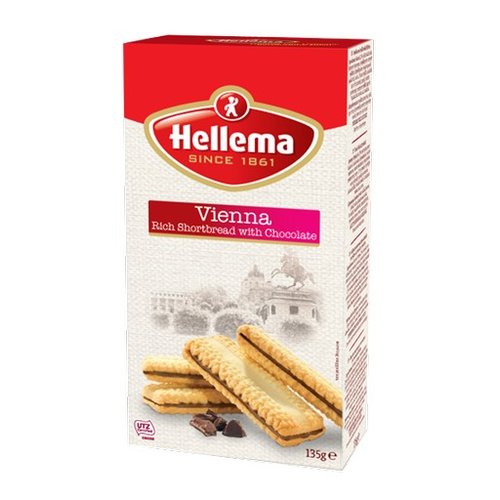 Hellema Hellema Vienna Shortbread with chocolate 4.76 oz box Hellema Hellema Vienna Shortbread with chocolate 4.76 oz box