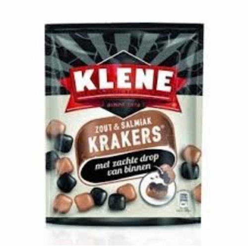 Klene Klene Zout & Salmiak Krakers 210g bag Klene Klene Zout & Salmiak Krakers 210g bag