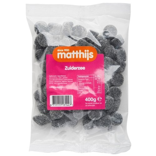 Matthijs Matthijs Sea Salt Licorice 400g Matthijs Matthijs Sea Salt Licorice 400g