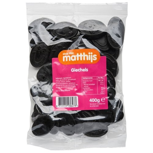 Matthijs Matthijs Giechels Licorice Smile Faces 400g Matthijs Matthijs Giechels Licorice Smile Faces 400g