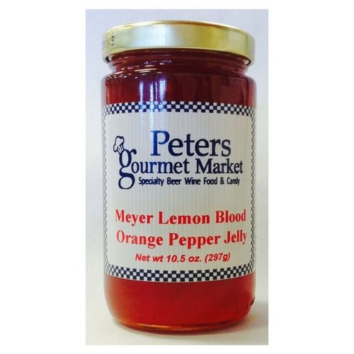 Peters Meyer Lemon Blood Orange Pepper Jelly 10.5 oz jar Peters Meyer Lemon Blood Orange Pepper Jelly 10.5 oz jar