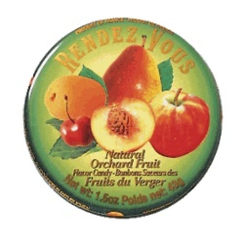 Rendez Vous Rendez Vous Orchard Fruit Candy 1.5 Oz Tin Rendez Vous Rendez Vous Orchard Fruit Candy 1.5 Oz Tin