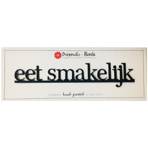 Roeda Studio Eet Smakelijk Magnet Black - 9 x 1.9 inches Roeda Studio Eet Smakelijk Magnet Black - 9 x 1.9 inches