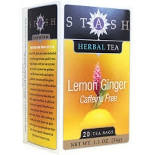 Stash Stash Lemon Ginger tea caffeine free 20 ct box Stash Stash Lemon Ginger tea caffeine free 20 ct box