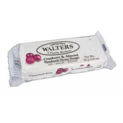 Walters Walters Cranberry Almond Honey Nougat bar 1.8 oz Walters Walters Cranberry Almond Honey Nougat bar 1.8 oz