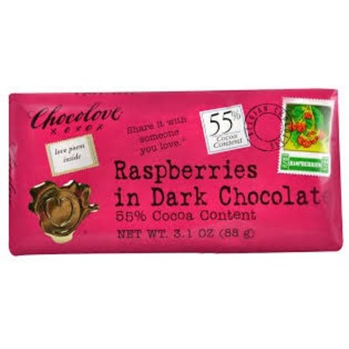 Chocolove Chocolove Dark Chocolate Raspberry Bar Chocolove Chocolove Dark Chocolate Raspberry Bar