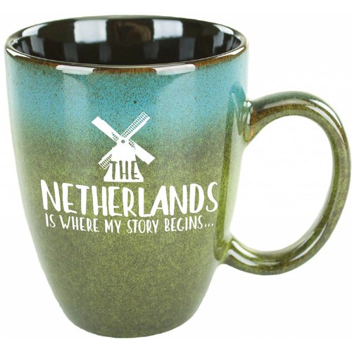 Netherlands Is Where My Story Begins Mug Blue/Green 15 oz Netherlands Is Where My Story Begins Mug Blue/Green 15 oz