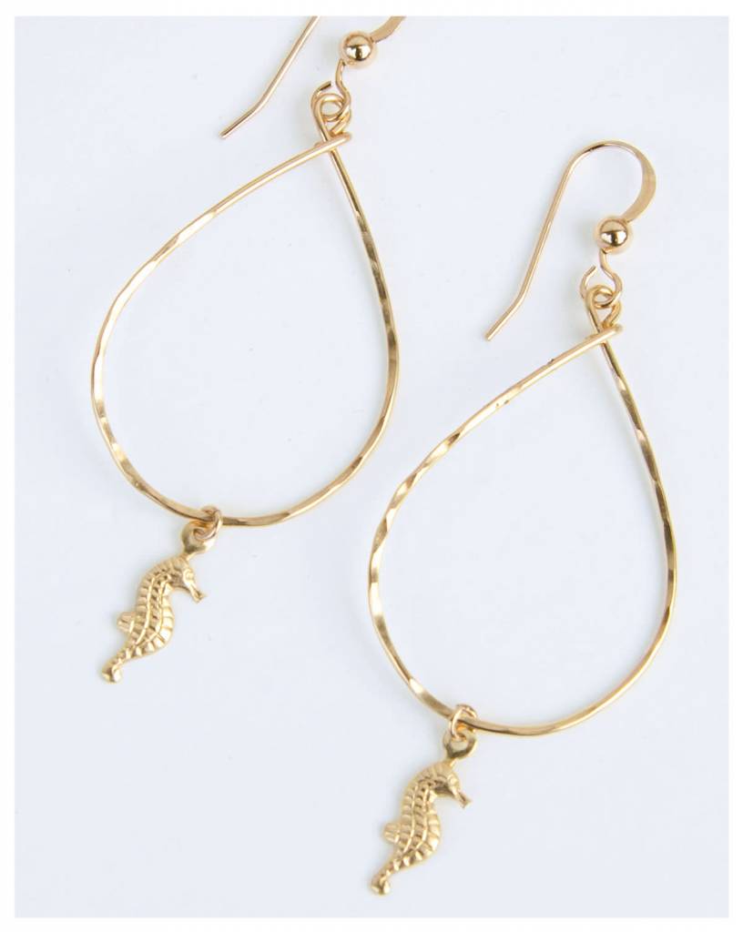 Seahorse Earrings Cinnamon Hawaii Hi Komakai Seahorse Earrings