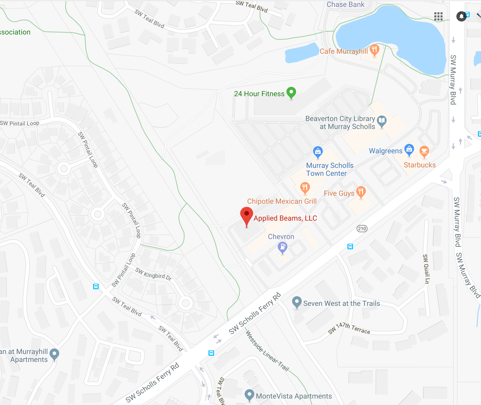 Applied Beams location using Google Maps