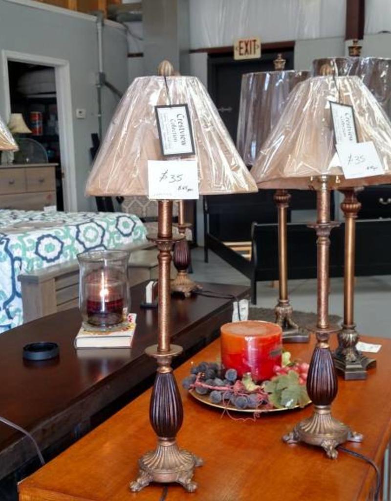 Nora Tall Bronze Buffet Lamp W Shade Bargain Box And Bunks Crestview Nora Tall Bronze Buffet Lamp W Shade