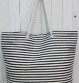 Nautical Stripe Beach Bag W Rope Shoulder Strap Coutured By Bjork Coutured By Bjork Nautical Stripe Beach Bag W Rope Shoulder Strap