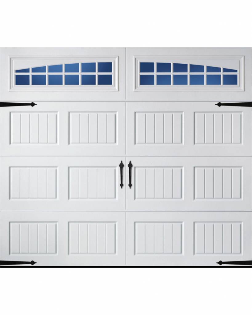 Carriage House 8x7 Insulated White Single Garage Door With Windows Carriage House 8x7 Insulated White Single Garage Door With Windows