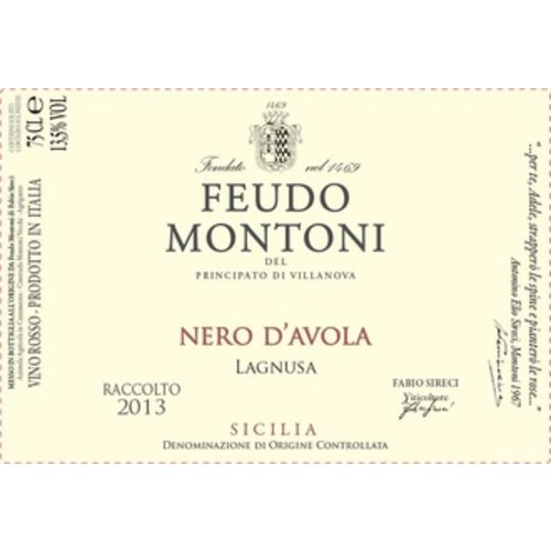 Wine FEUDO MONTONI NERO D’AVOLA LAGNUSA 2015 Wine FEUDO MONTONI NERO D’AVOLA LAGNUSA 2015