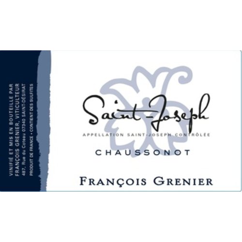 Wine FRANCOIS GRENIER CHAUSSONAT SAINT JOSEPH 2015 Wine FRANCOIS GRENIER CHAUSSONAT SAINT JOSEPH 2015