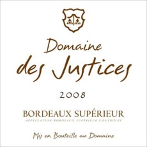 Wine DOMAINE DES JUSTICES BORDEAUX SUPERIOR 2016 Wine DOMAINE DES JUSTICES BORDEAUX SUPERIOR 2016