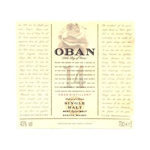 Spirits OBAN 14YR SCOTCH Spirits OBAN 14YR SCOTCH