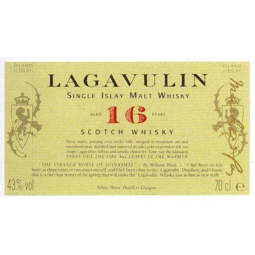 Spirits LAGAVULIN 16YR SCOTCH Spirits LAGAVULIN 16YR SCOTCH