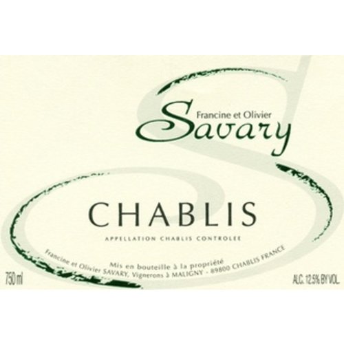 Wine SAVARY CHABLIS 2016 Wine SAVARY CHABLIS 2016