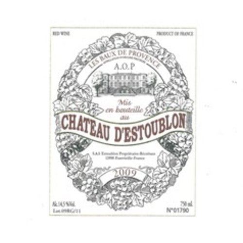 Wine CH D’ESTOUBLON LES BAUX DE PROVENCE ROUGE 2012 Wine CH D’ESTOUBLON LES BAUX DE PROVENCE ROUGE 2012