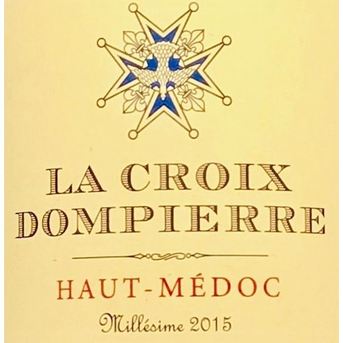 Wine LA CROIX DOMPIERRE HAUT-MEDOC 2015 Wine LA CROIX DOMPIERRE HAUT-MEDOC 2015