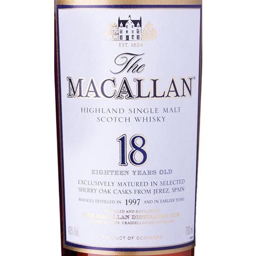 Spirits MACALLAN 18YR SCOTCH WHISKY Spirits MACALLAN 18YR SCOTCH WHISKY