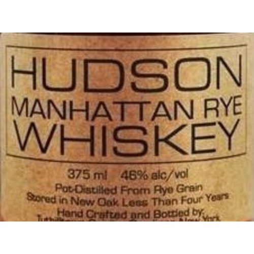 Spirits TUTHILLTOWN HUDSON MANHATTAN RYE 375ML Spirits TUTHILLTOWN HUDSON MANHATTAN RYE 375ML