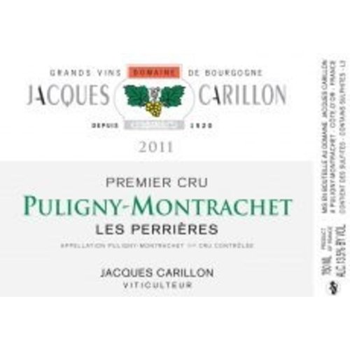 Wine JACQUES CARILLON PULIGNY-MONTRACHET ‘LES PERRIERES’ 1ER CRU 2016 Wine JACQUES CARILLON PULIGNY-MONTRACHET ‘LES PERRIERES’ 1ER CRU 2016