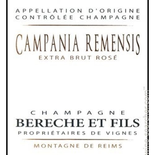Sparkling BERECHE ET FILS EXTRA BRUT ROSE 'CAMPANIA REMENSIS' CHAMPAGNE 2014 Sparkling BERECHE ET FILS EXTRA BRUT ROSE 'CAMPANIA REMENSIS' CHAMPAGNE 2014