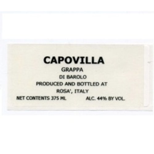 Spirits CAPOVILLA GRAPPA DI BAROLO 375ML Spirits CAPOVILLA GRAPPA DI BAROLO 375ML