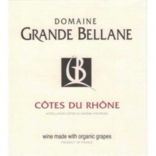 Wine DOMAINE GRANDE BELLANE COTES DU RHONE ROUGE 2016 Wine DOMAINE GRANDE BELLANE COTES DU RHONE ROUGE 2016