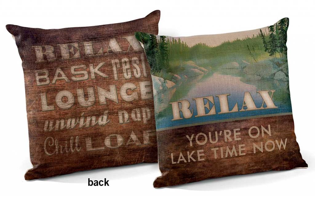 RelaxYou're On Lake Time 40 Decorative Pillow The Bear Den Gallery Mesmerizing Relax Decorative Pillow RelaxYou're On Lake Time 40 Decorative Pillow The Bear Den Gallery Mesmerizing Relax Decorative Pillow