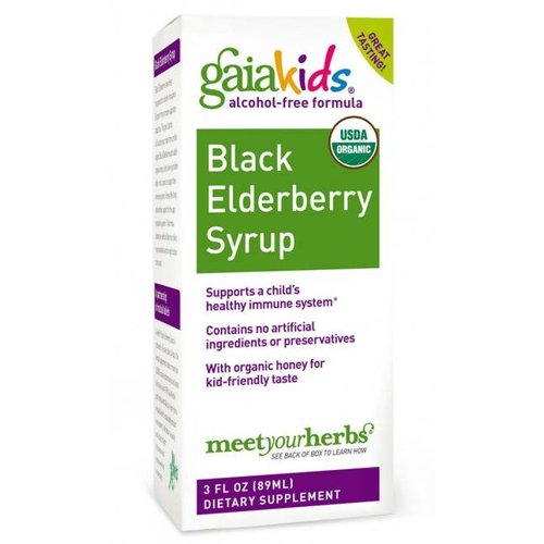 GAIA HERBS Gaia Kids Black Elderberry Syrup, 3oz. GAIA HERBS Gaia Kids Black Elderberry Syrup, 3oz.